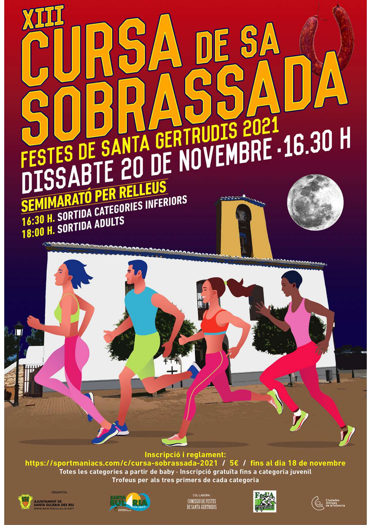 Obertes les inscripcions per a la Cursa de sa Sobrassada que se celebrarà a Santa Gertrudis el próxim 20 de novembre