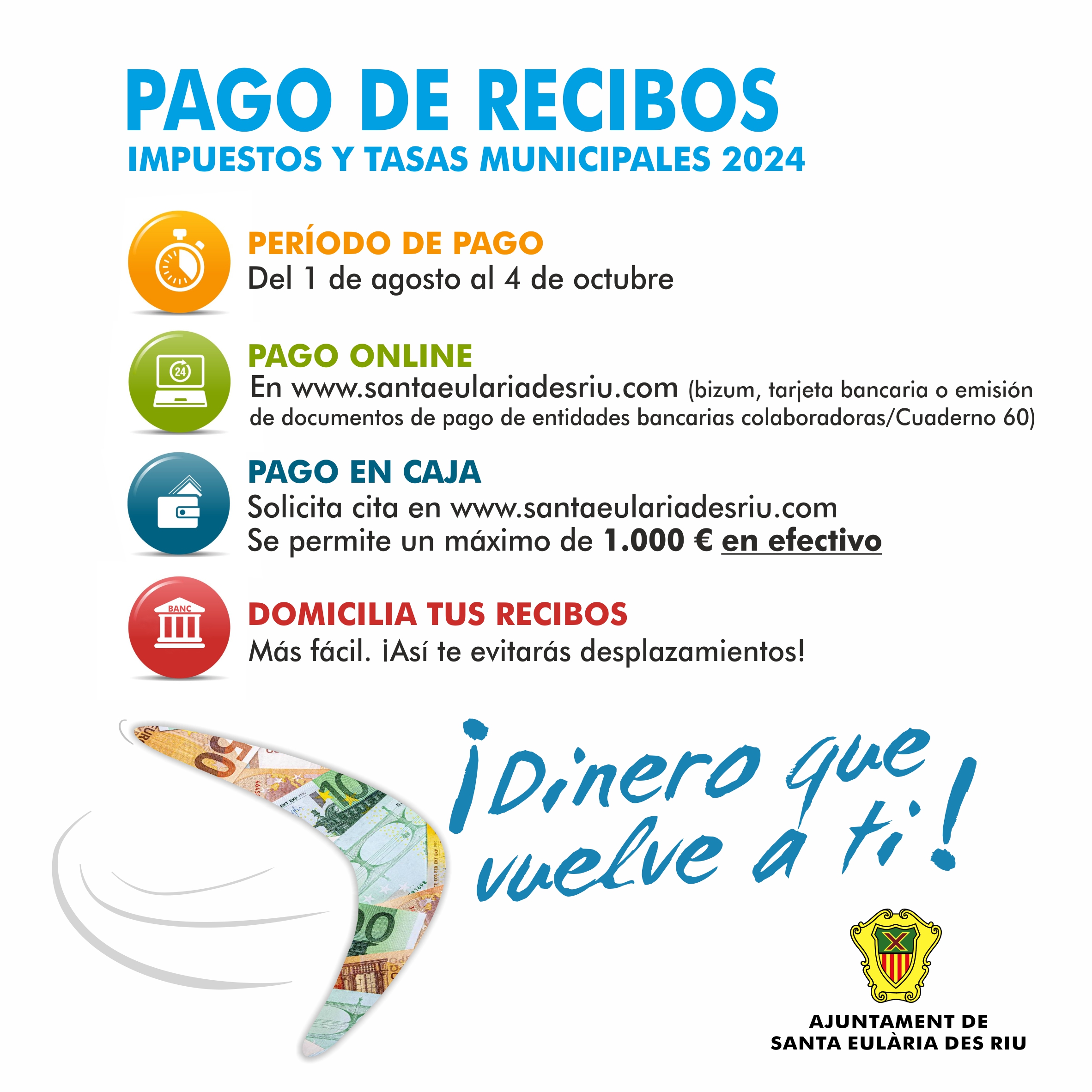 Santa Eulària abre el periodo voluntario de pago de impuestos y tasas ...