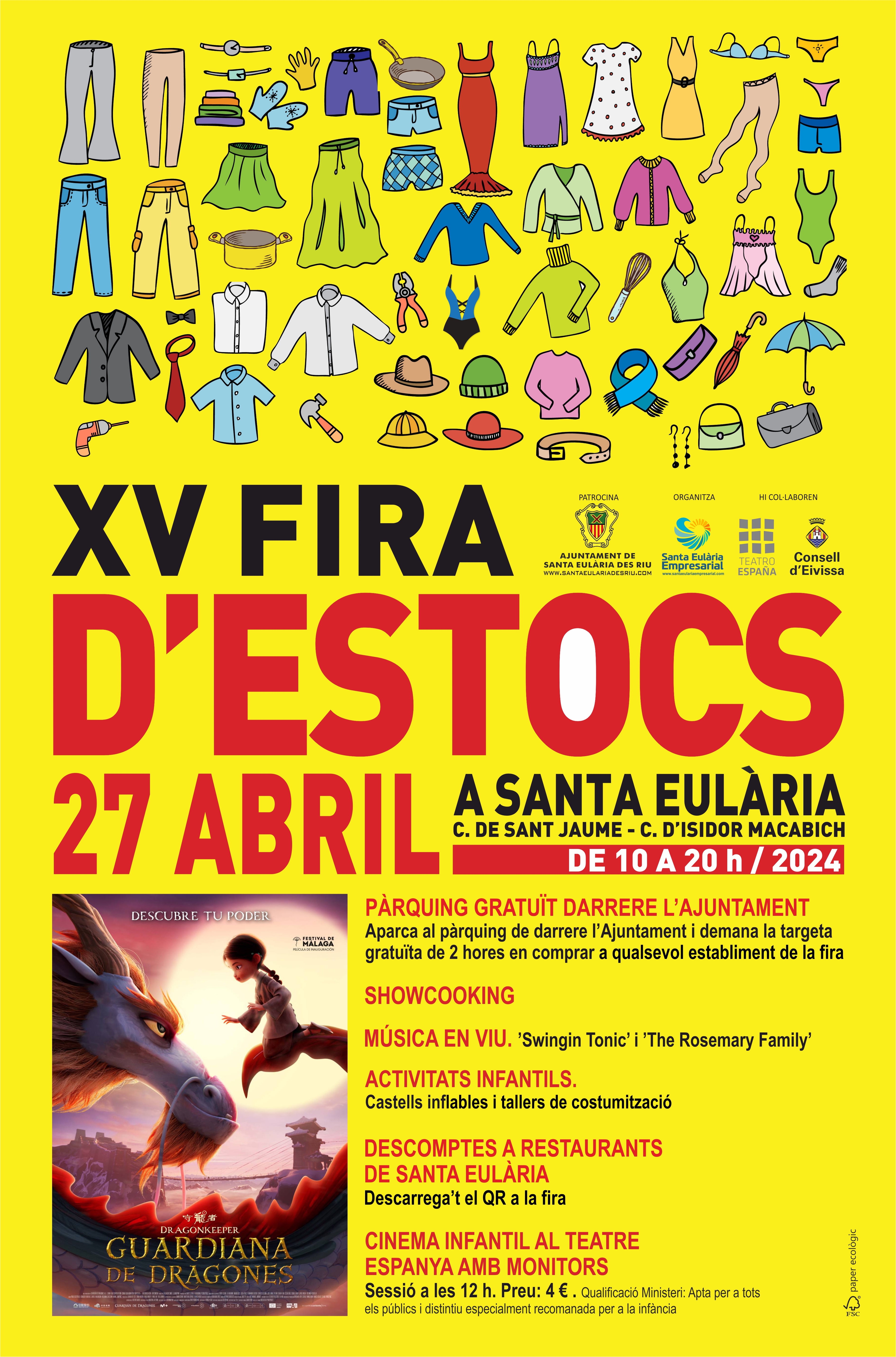 Gangas, descuentos en restaurantes, actividades infantiles y música para la XV edición de la Fira d’Estocs de Primavera