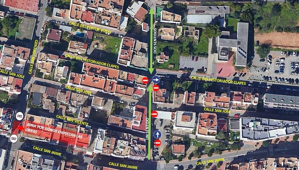 Este próximo lunes se inician las mejoras en la calle Sant Llorenç de Santa Eulària des Riu