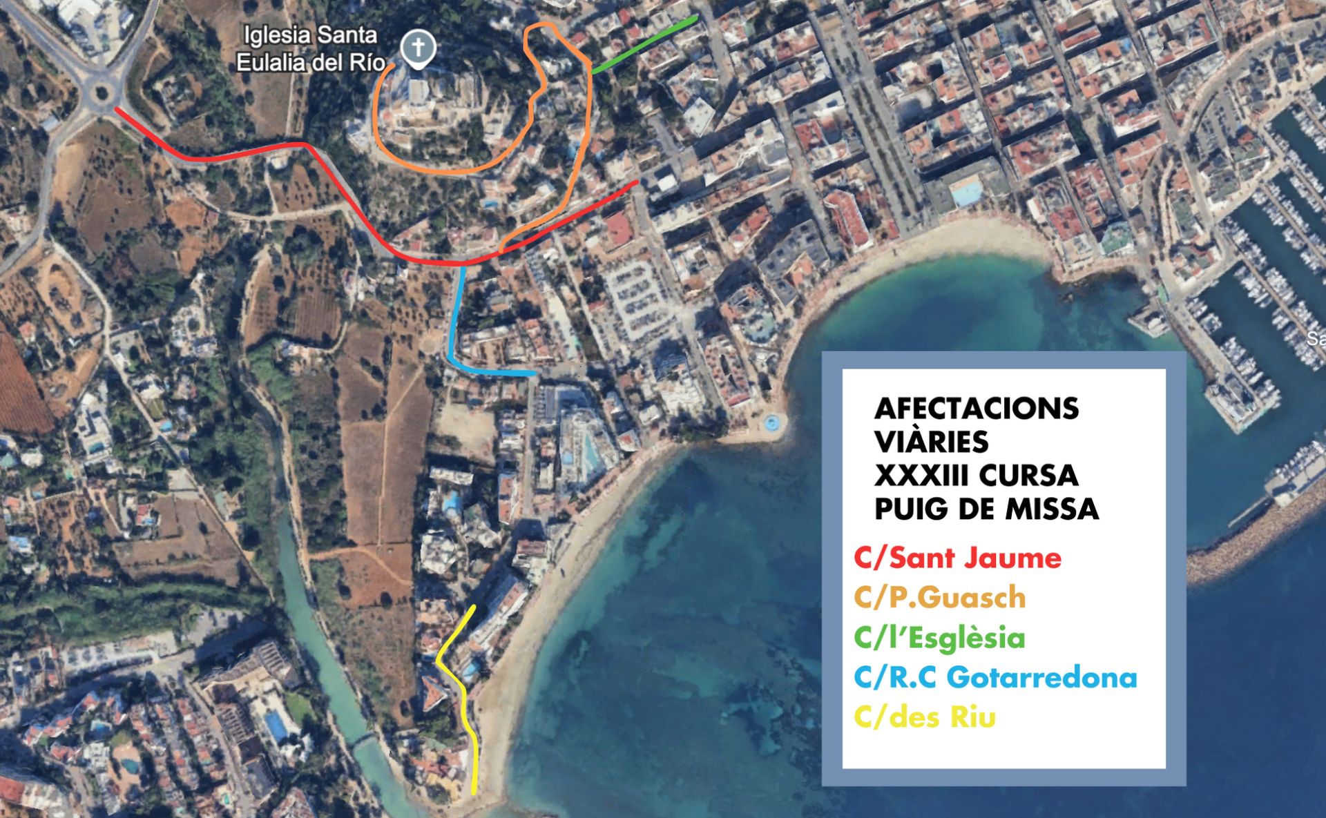 20260121 Mapa afectaciones viarias Pujada Puig de Missa