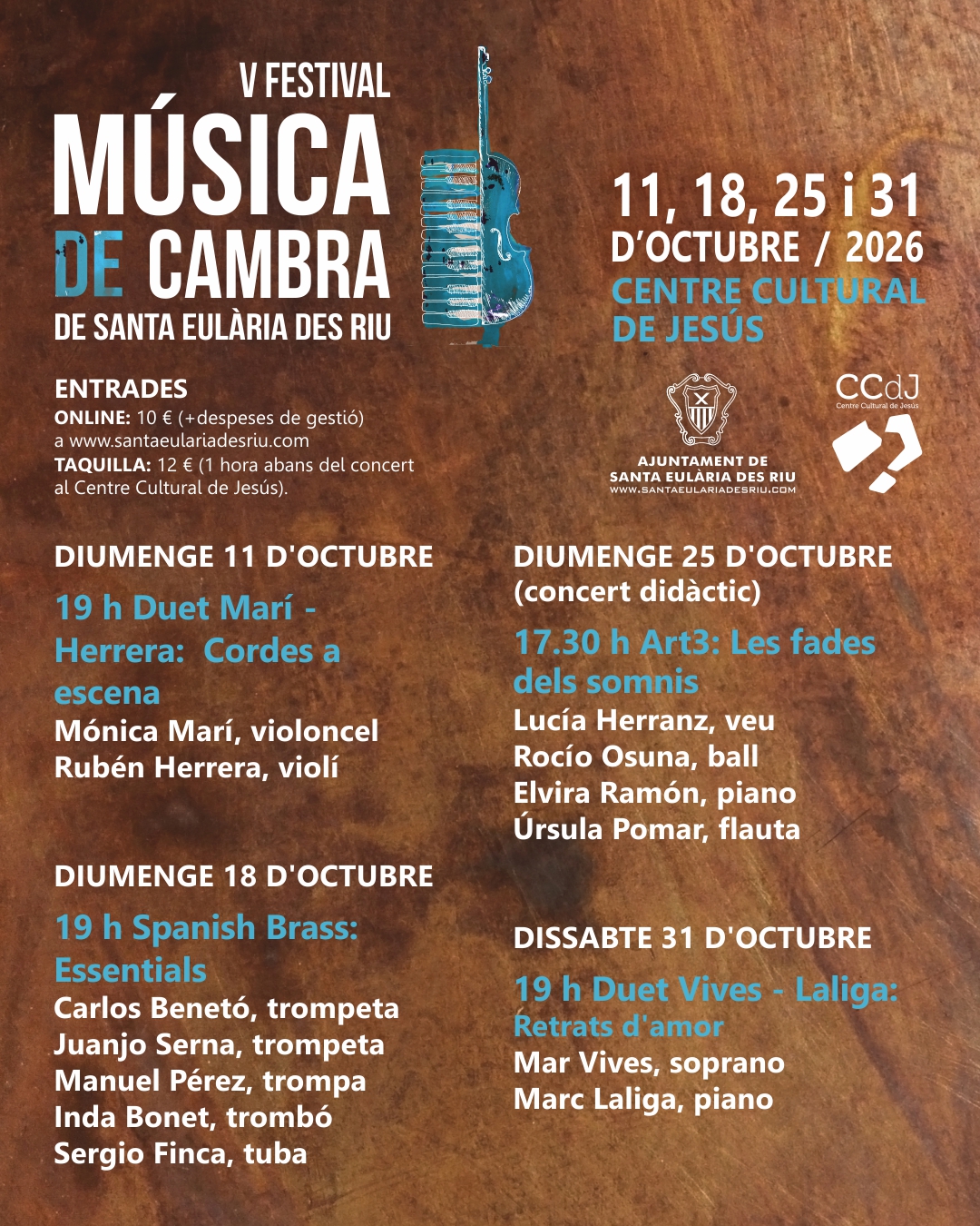 20261001 Cartell V Festival de Música de Cámara de Santa Eulària