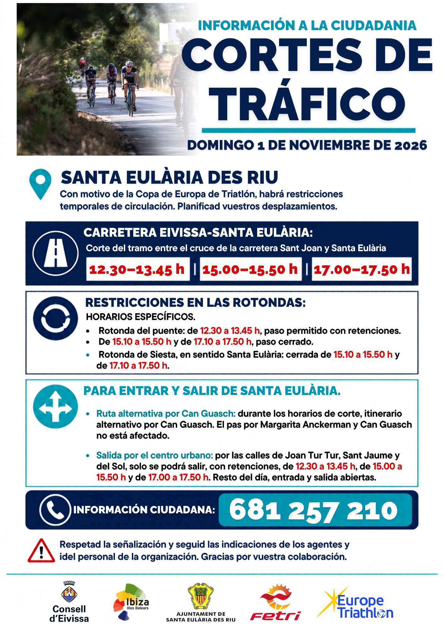 La Copa de Europa de Triatlón llega a Ibiza: guía de movilidad para disfrutar de la competición