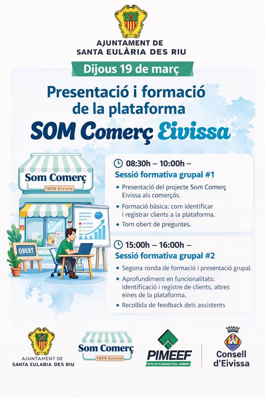 Sessió de presentació i formació de la plataforma SOM Comerç Eivissa