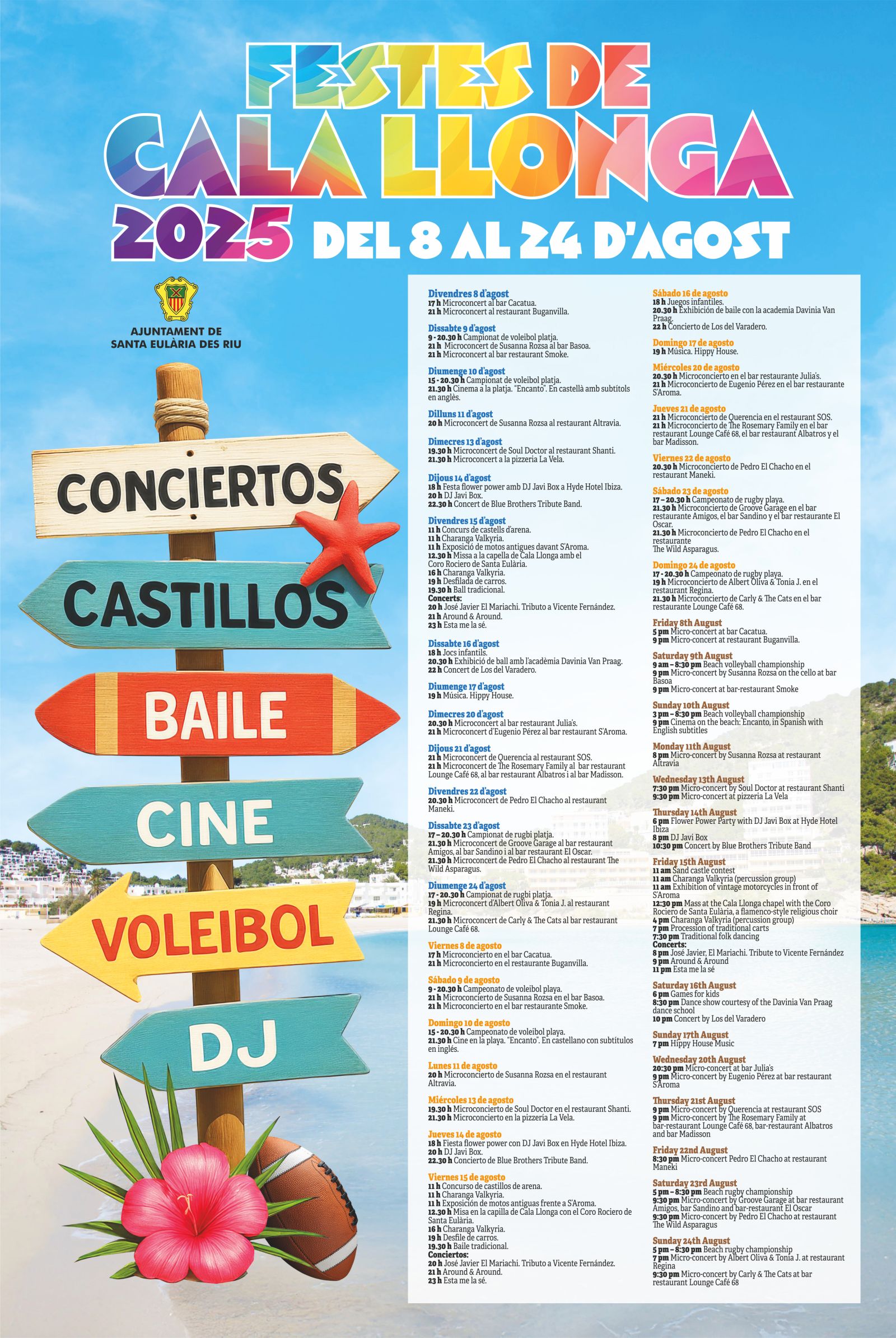 Música en directe, ball i fins a un concurs de castells de sorra per a celebrar les festes de Cala Llonga
