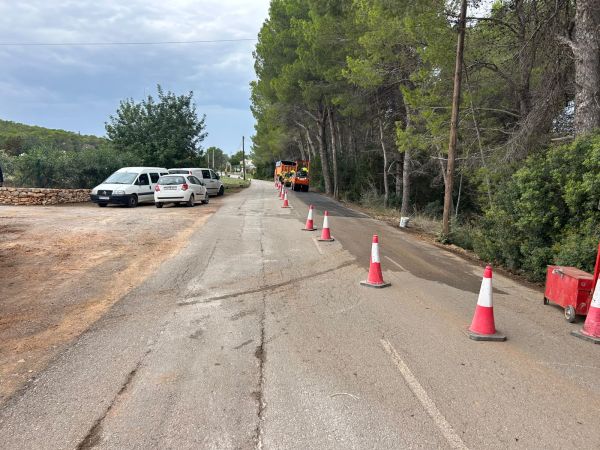 Corte de tráfico en un tramo del Camí des Fil