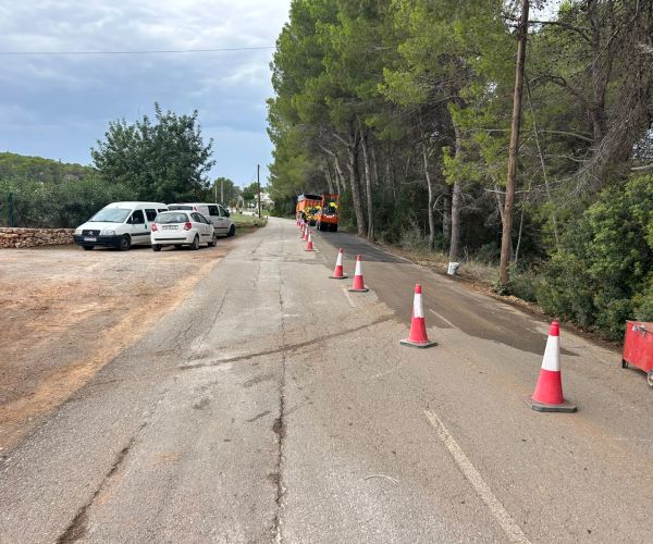 Corte de tráfico en un tramo del Camí des Fil