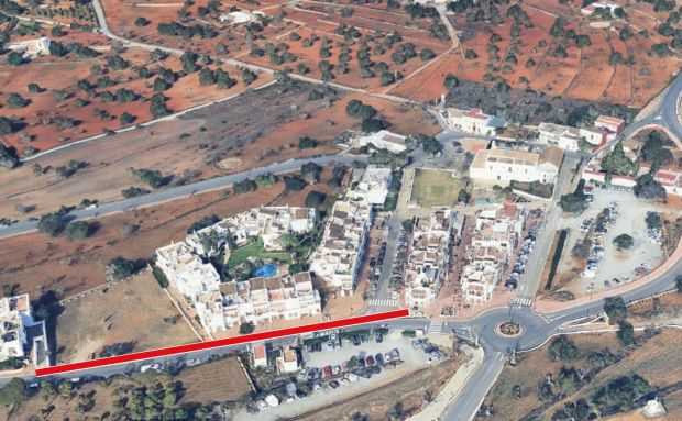 Tall del carrer Venda de Morna en Sant Carles