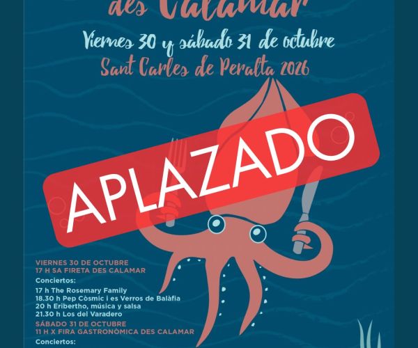 Comunicado - Aplazadas la Fireta des Calamar y la X Feria des Calamar