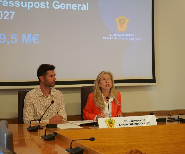 El Ayuntamiento de Santa Eulària presenta un presupuesto de 69,5 millones de euros para 2027