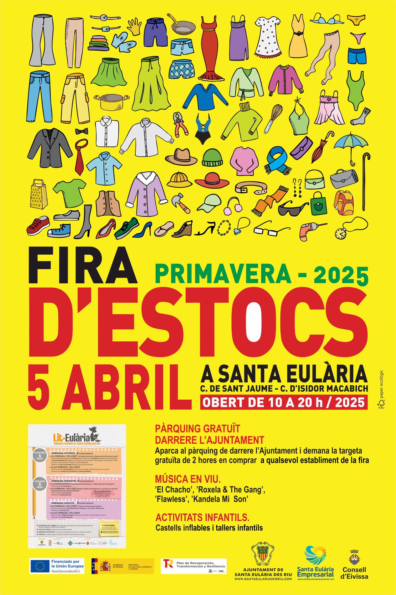 La XVI Fira d’Estocs de primavera llega a Santa Eulària con música, actividades y multitud de ofertas