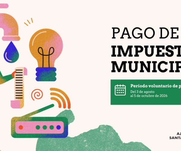Recordatorio: El 5 de octubre finaliza el periodo voluntario para el pago de los tributos municipales de 2026