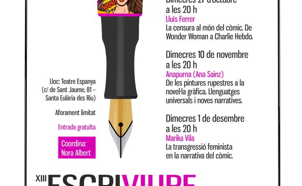 El cicle de conferències ESCRIVIURE 2021 abordarà el món del còmic, des de la censura fins a la transgressió feminista