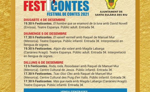 La màgia de la cultura nadalenca torna a Santa Eulària amb la quarta edició dels festivals de contes, teatre i cinema