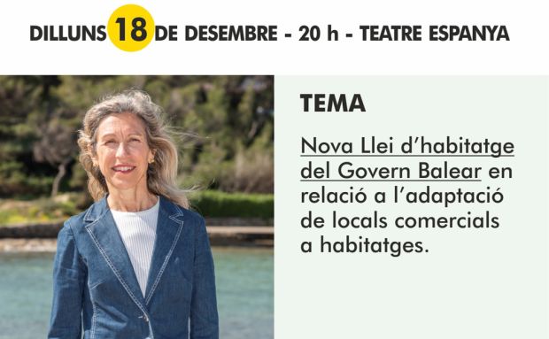 Digues la Teua a Santa Eulària el 18 de desembre per explicar la possibilitat de reconvertir els locals comercials a habitatge