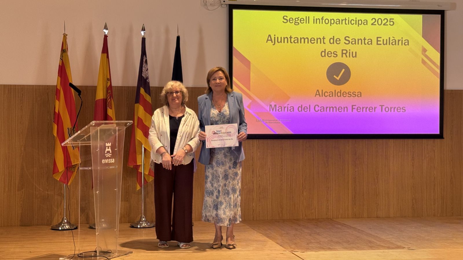 Santa Eulària logra un 10 en transparencia y vuelve a obtener el Sello Infoparticipa