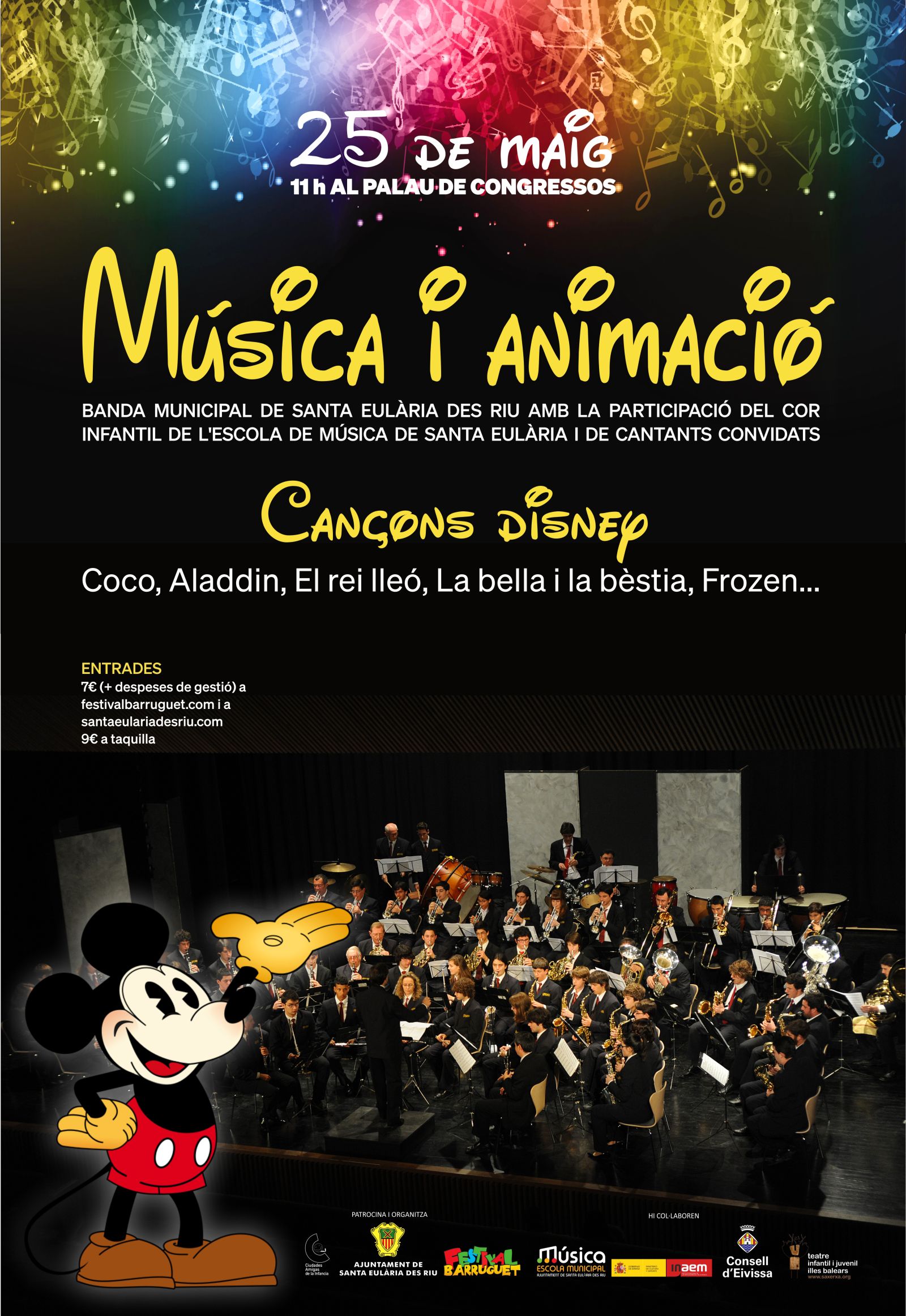 La magia de Disney llega a Santa Eulària en un concierto audiovisual para toda la familia