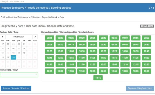 Un quart de les cites prèvies de l'Ajuntament de Santa Eulària des Riu ja s'han demanat telemàticament en el darrer any