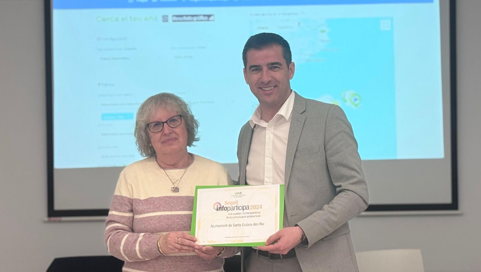 Santa Eulària des Riu recibe el Sello Infoparticipa y vuelve a situarse como el municipio más transparente de Balears