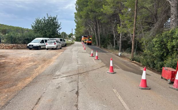 Corte de tráfico en un tramo del Camí des Fil