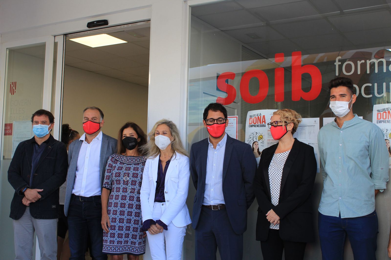 Visita institucional a la nova oficina de SOIB posada en marxa amb la col·laboració de Ajuntament i Govern i que comptarà també amb personal del SEPE