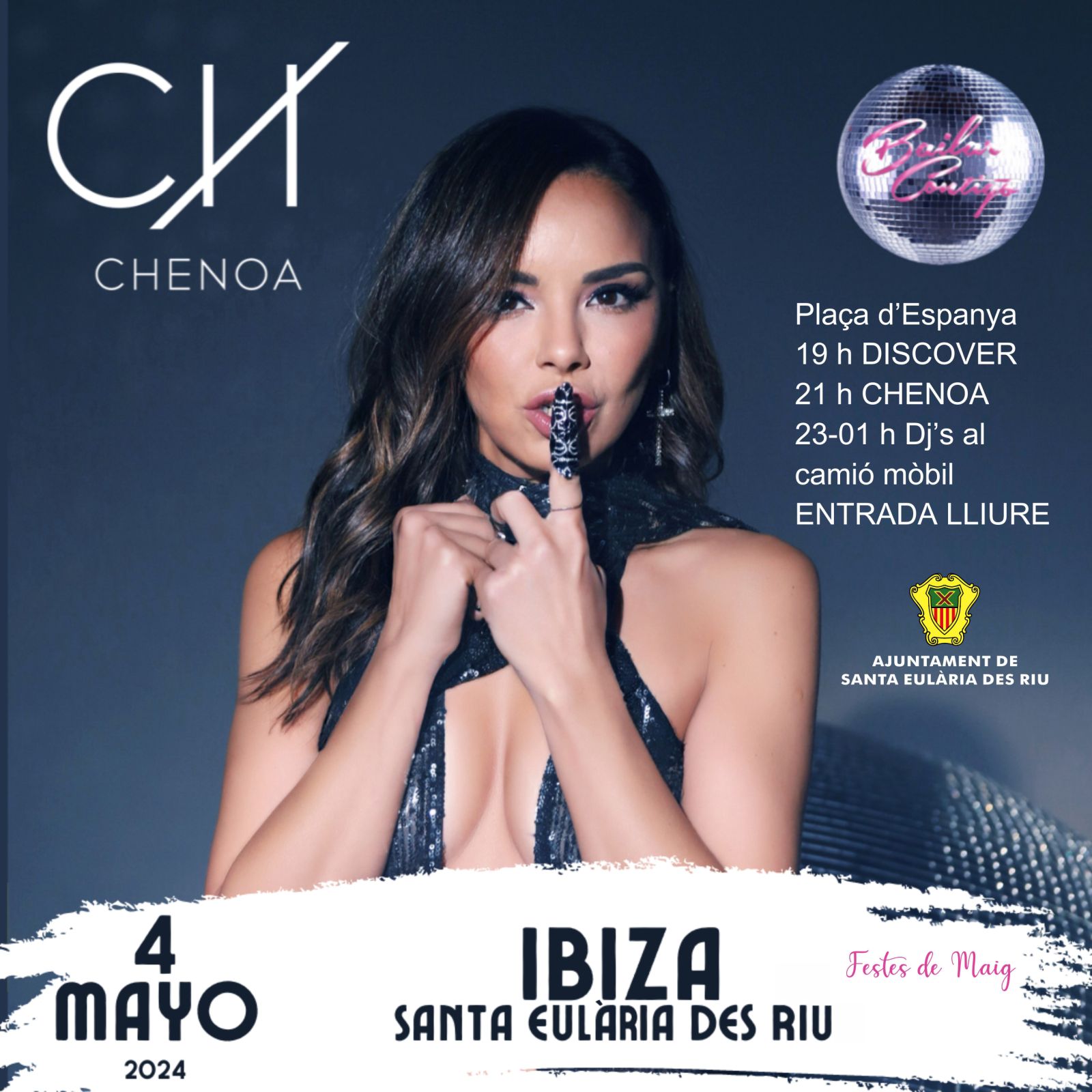 Chenoa i Discover, en concert a la plaça d'Espanya de Santa Eulària