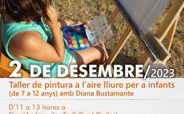 Taller de pintura para niños en Ca n'Andreu des Trull el 2 de diciembre
