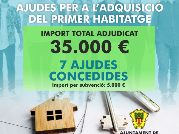 L'Ajuntament lliura 35.000 euros en ajudes per a la compra de primer habitatge