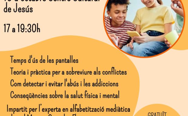 Tallers gratuïts per a evitar conflictes i addiccions en els menors amb l'ús de pantalles