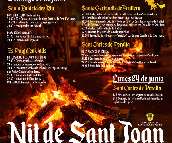 Las hogueras, el ‘ball pagès’ y las actividades infantiles, grandes protagonistas este domingo de la ‘Nit de Sant Joan’