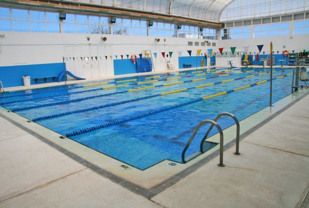 Municipal heated swimming pool