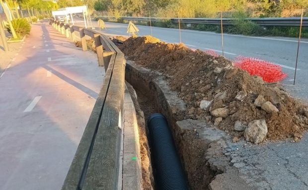 Iniciadas las obras de mejora de la recogida de las pluviales de la avenida de es Puig d’en Valls