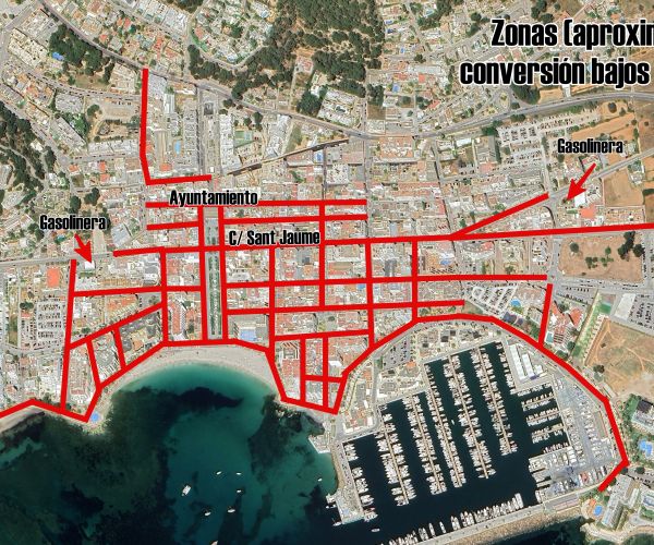 El pleno aprueba impedir la reconversión de locales en vivienda en Santa Gertrudis y Sant Carles, así como en las calles más céntricas del resto de núcleos urbanos para proteger al pequeño comercio y los entornos patrimoniales