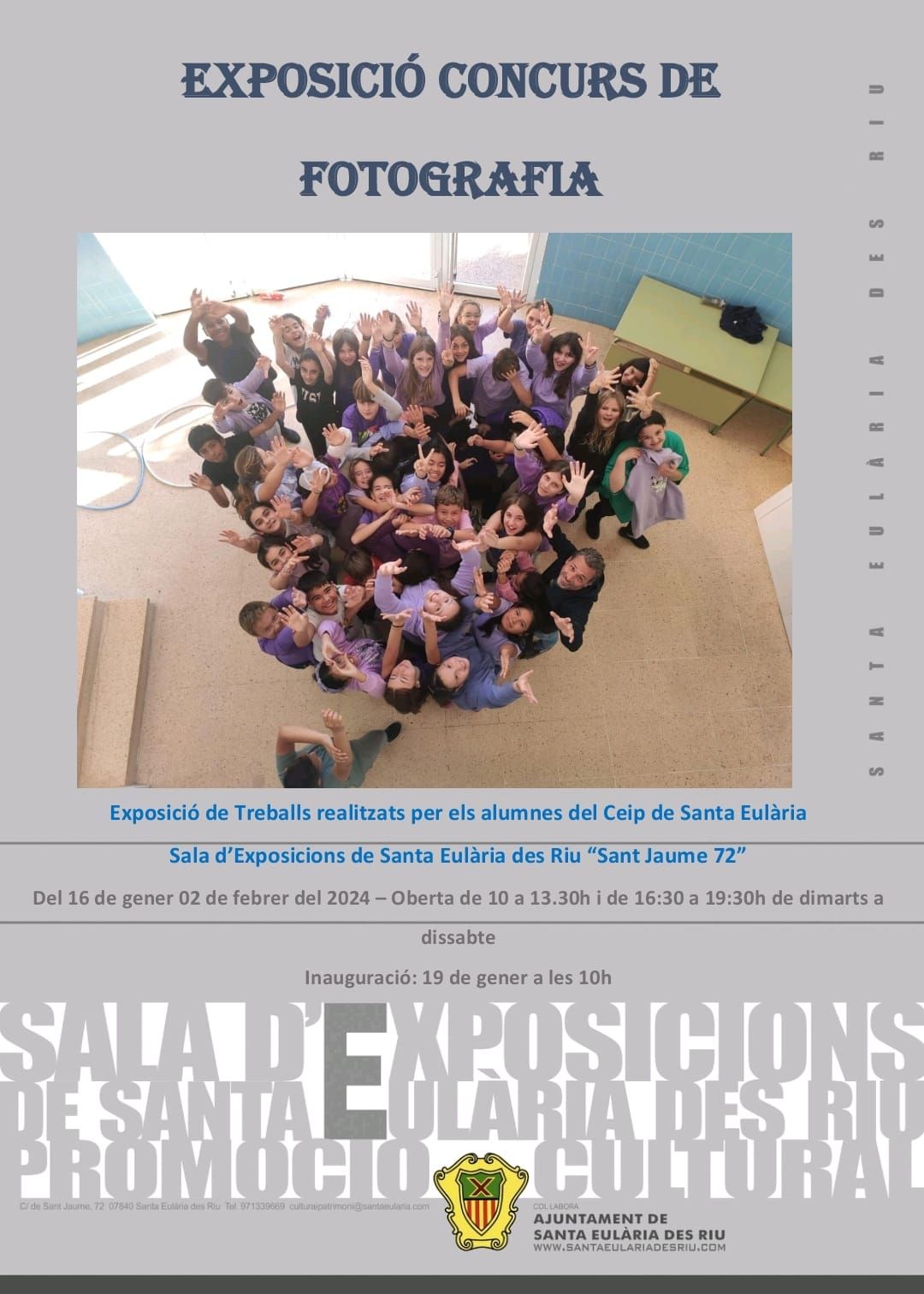 La Sala Sant Jaume 72 acoge un centenar de fotografías y carteles sobre igualdad de los alumnos del colegio Santa Eulària