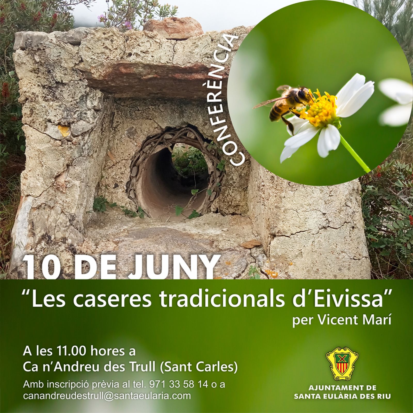 Ca n’Andreu des Trull acoge este sábado una conferencia de Vicent Marí sobre las colmenas tradicionales y su importancia en la isla