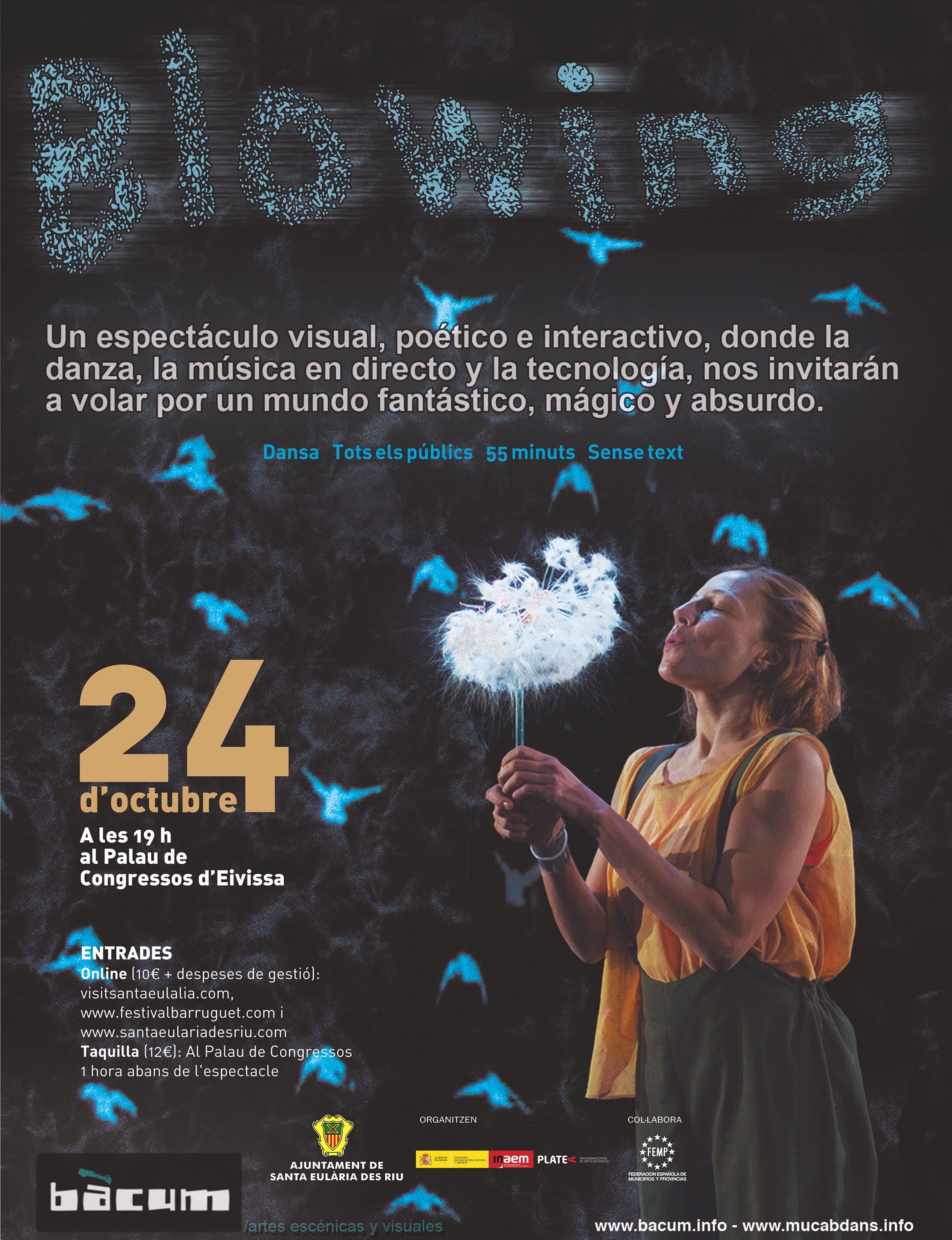 El espectáculo Blowing, propuesta de Bàcum Produccions para el 24 de octubre en el Palacio de Congresos de Ibiza