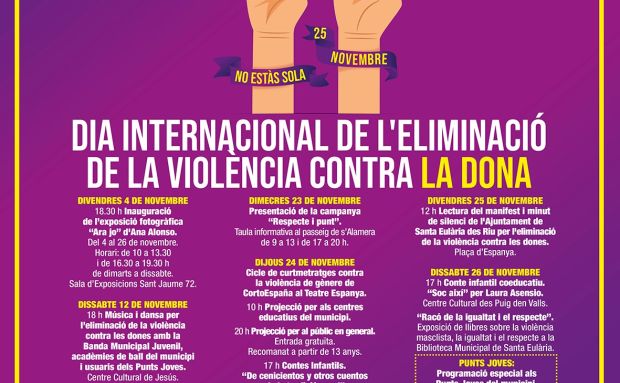 La cultura com a arma de conscienciació i de defensa de la igualtat real per commemorar el Dia de l'Eliminació de la Violència Contra la Dona