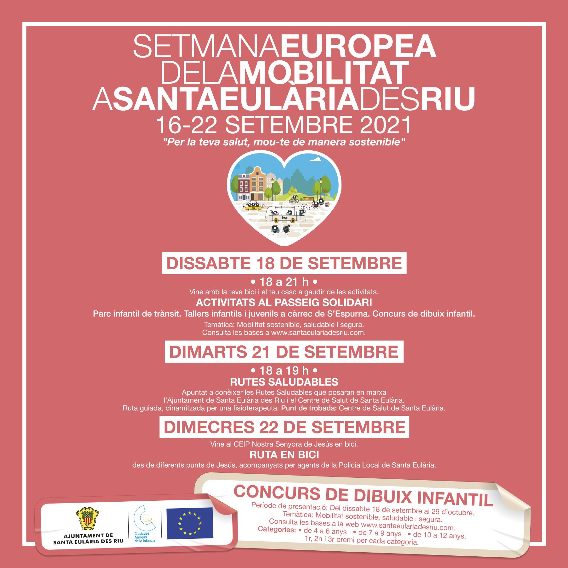 Educació vial i rutes saludables per a la Setmana Europea de la Mobilitat a Santa Eulària des Riu