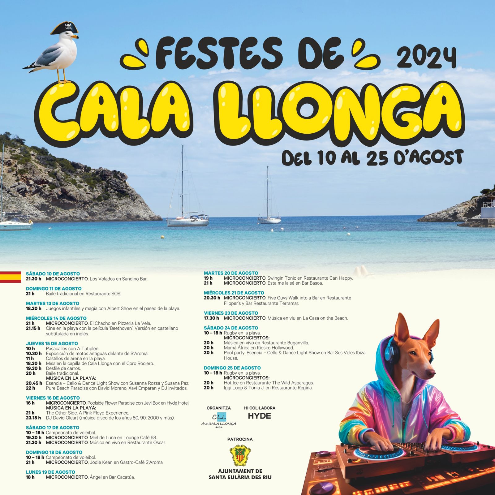 La música, las jornadas deportivas y la tradición ibicenca marcan la agenda de actividades de las fiestas de Cala Llonga 2024