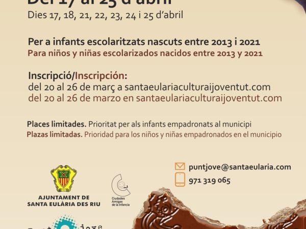 La Escuela de Pascua de Santa Eulària, la actividad vacacional más demandada, abre inscripciones