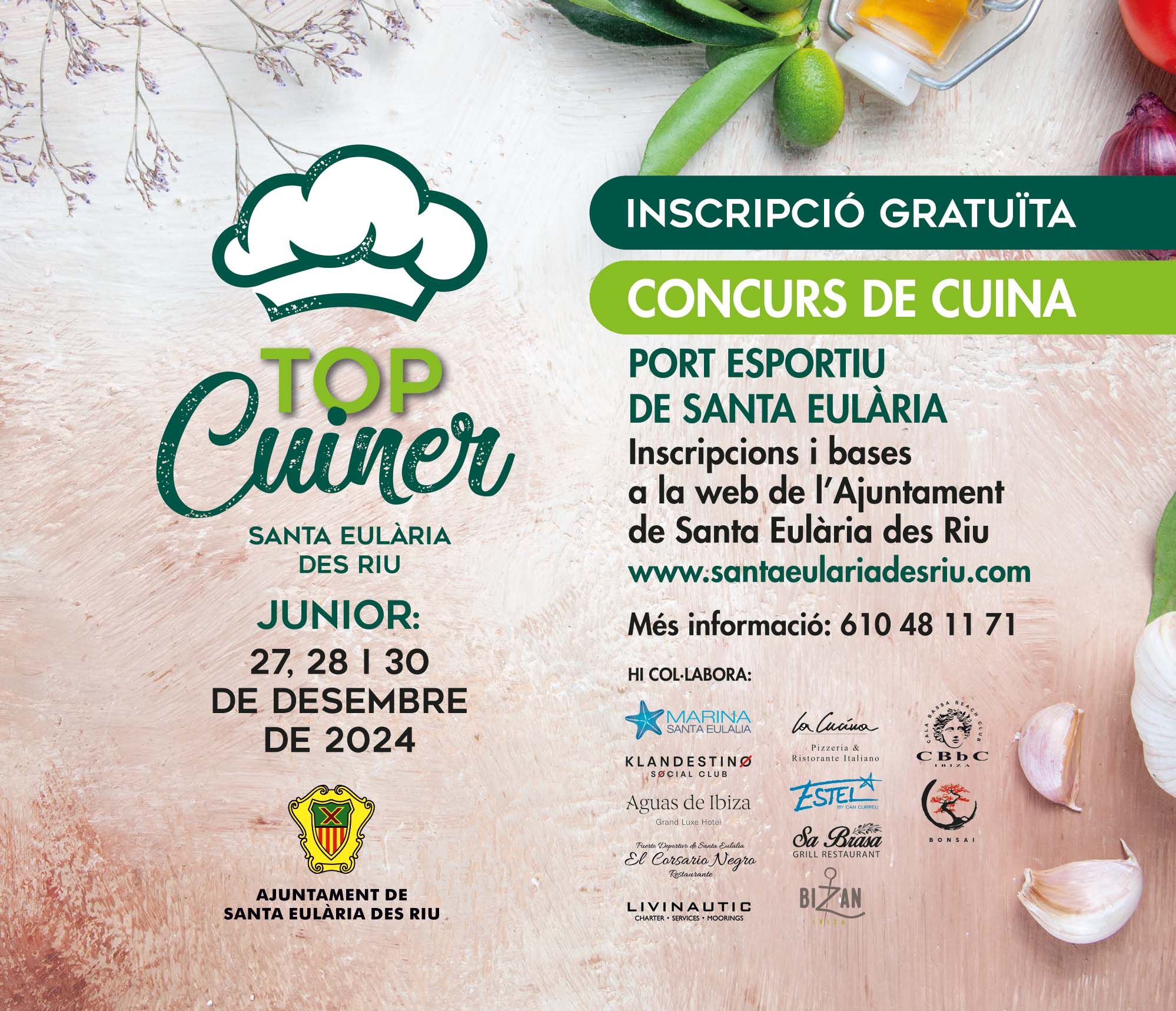 Torna Top Cuiner, el concurs culinari dels més petits de Santa Eulària