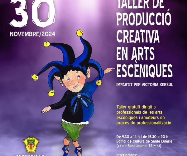 El departament de Cultura organitza un taller gratuït de producció creativa en arts escèniques