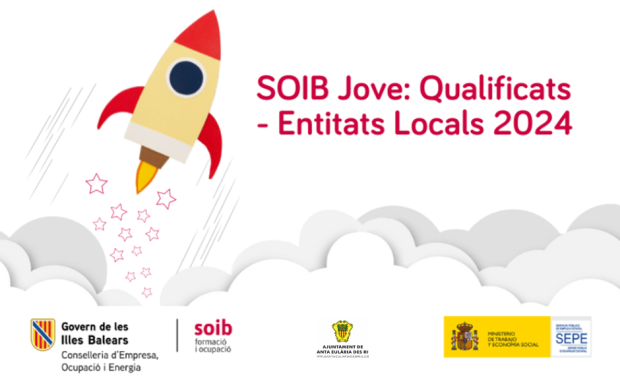 L’Ajuntament de Santa Eulària des Riu i el SOIB ofereixen vuit places de treball per a menors de 30 anys dins del programa ‘SOIB Jove: Qualificats-Entitats Locals 2024’