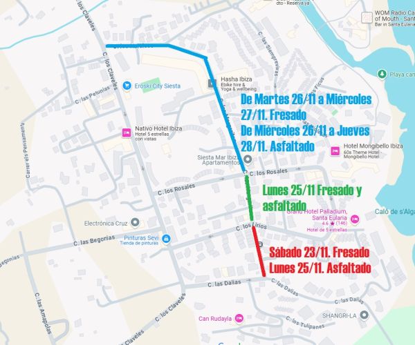 Restriccions parcials de trànsit i estacionament per l'asfaltat del carrer Margalides de es Puig d’en Fita/Siesta