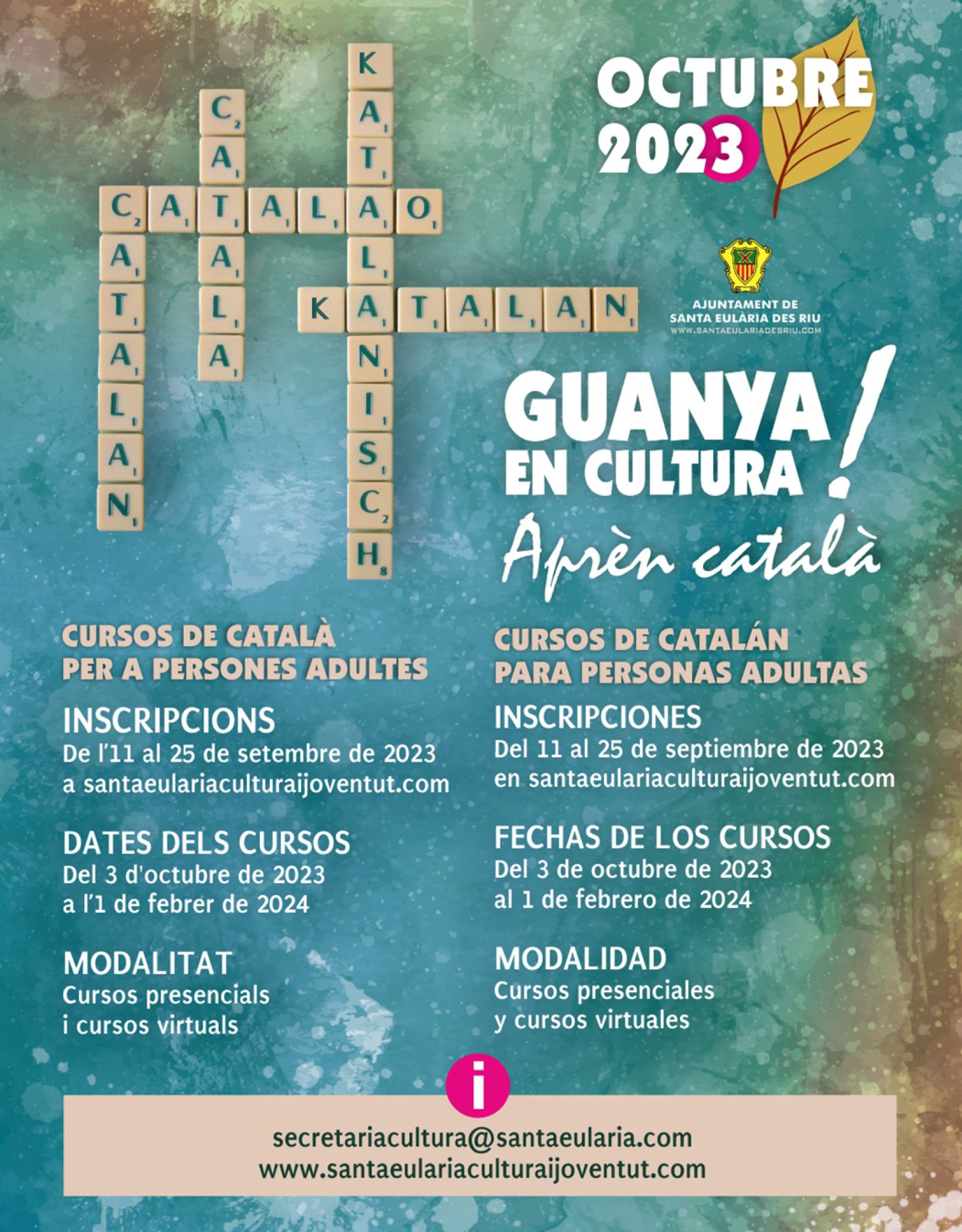 El próximo lunes, 11 de septiembre, se abre el plazo para inscribirse a los cursos de catalán del Ayuntamiento