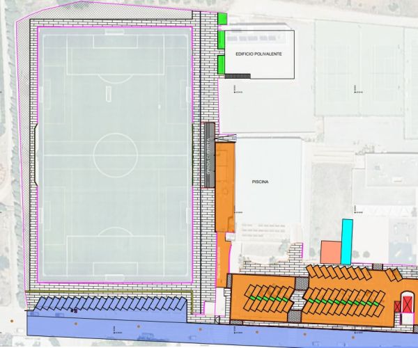 Santa Eulària adjudica las obras de mejora de aparcamiento y accesibilidad y nueva grada del campo de fútbol de Santa Gertrudis