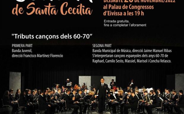 La Banda Juvenil y la Banda Municipal de Música ofrecen éste sábado un concierto doble con motivo de Santa Cecília