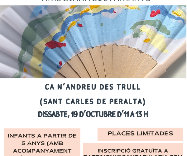 Ca n’Andreu des Trull acoge el 19 de octubre un taller de decoración de abanicos con la artista Diana Bustamante