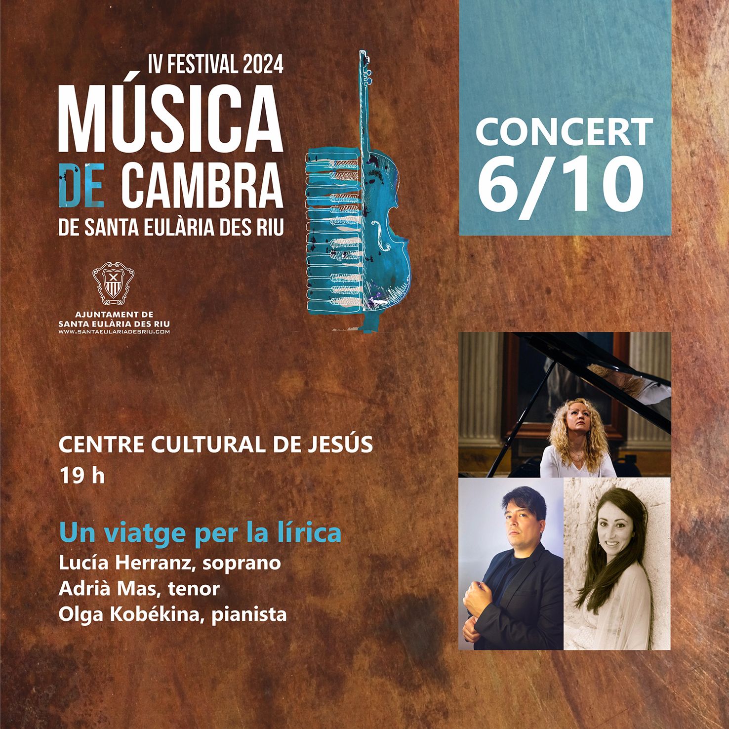 La soprano ibicenca Lucía Herranz inaugura este domingo el Festival de Música de Cámara con un recital de duetos y arias junto al tenor Adrià Mas y la pianista Olga Kobékina