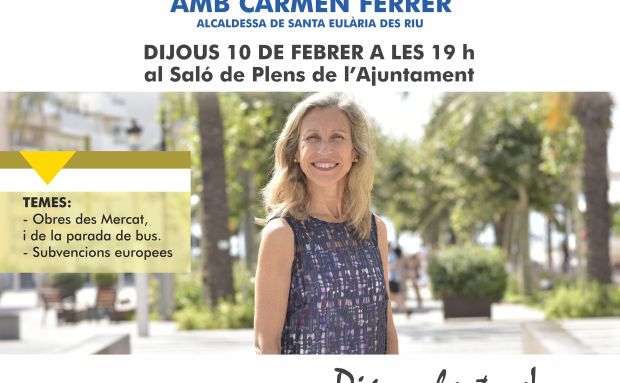 Reunión abierta de 'Digues la Teua' con la alcaldesa Carmen Ferrer con vecinos y comerciantes de es Mercat